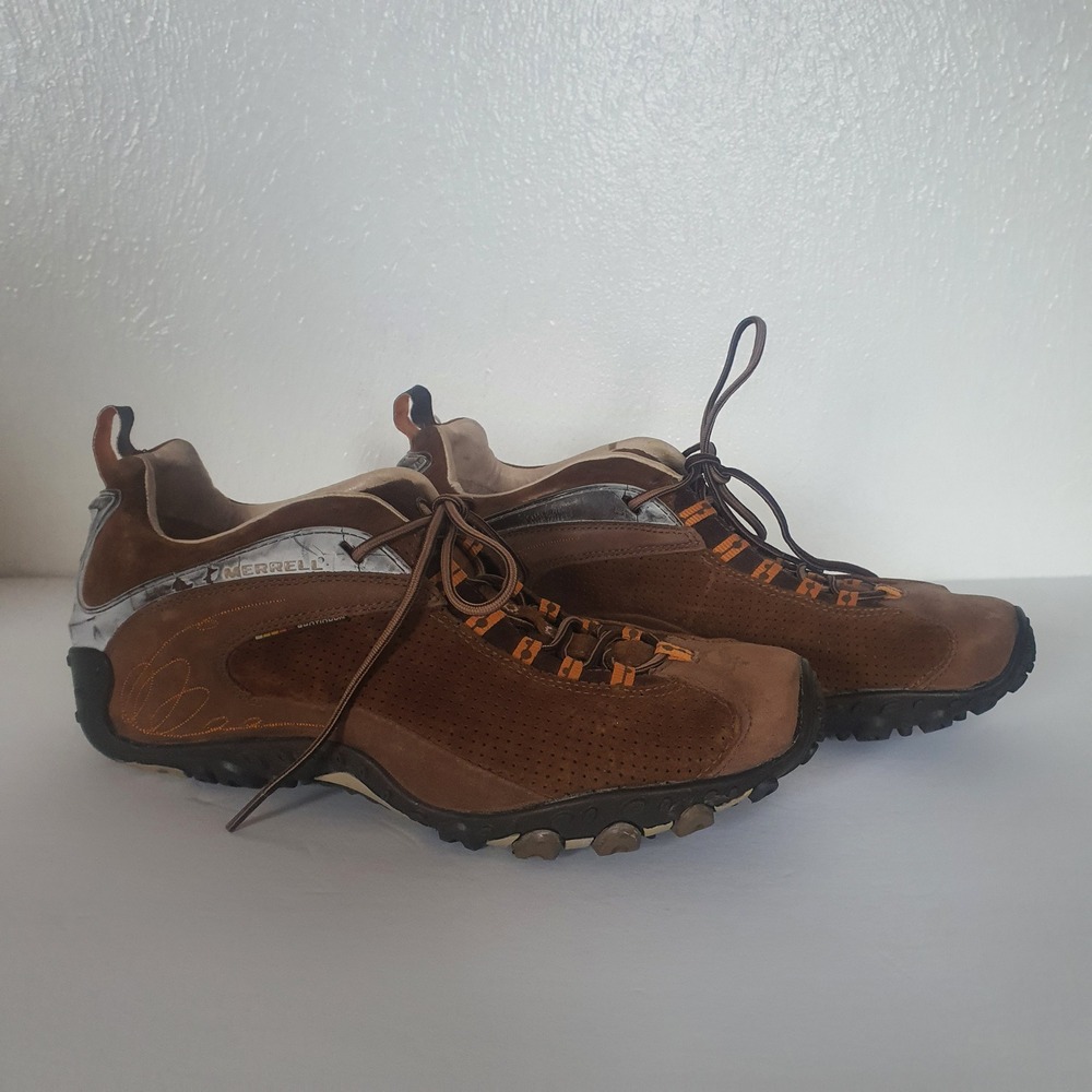 Merrell Chameleon Sz 10.5 Arc Leather Earth‎ Vibram Hiking Shoe Women